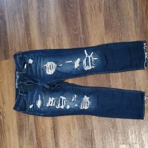 American Eagle Jegging Crop Distressed Jeans